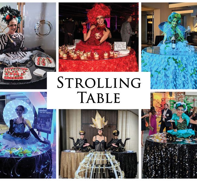 Strolling Table, Imagine Circus Performers