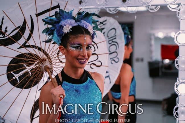 Aerialist, Backstage at DPAC, Kaci, Imagine Circus, Photo by Finding Future
