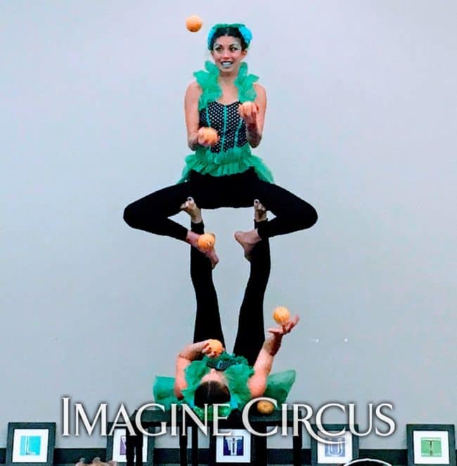 Acro Alphabet Library Show, Acrobats, Imagine Circus, Performers, Katie, Kaci