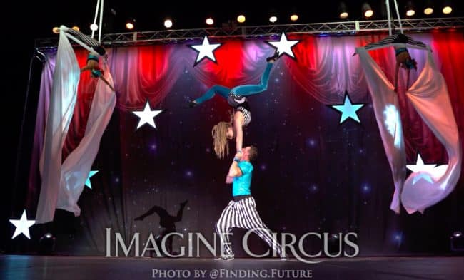 Acrobat Duo, Rocco and Nova, Cirque Celebration, Stage Show, Imagine Circus Performer, Photo by Finding Future