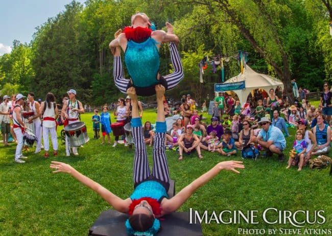 Acrobats, Show, LEAF Festival, Imagine Circus, Performers, Kaci, Katie, Steve Atkins Photography