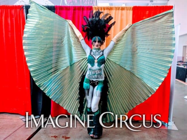 Carnival, Winged Dancers, Imagine Circus, Performer, Kat, Vapers Carnival, Convention