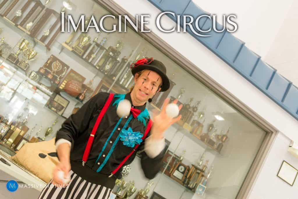 Juggling Show, Time with Tain, Clayton NC, Imagine Circus, Photo by Massive Motives