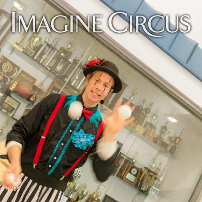 Juggling Show, Time with Tain, Clayton NC, Imagine Circus, Photo by Massive Motives