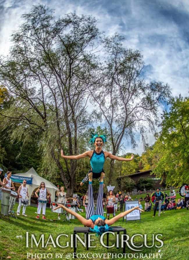 Katie, Kaci, Acrobat Duo, LEAF Festival, Imagine Circus, Photo by Steve Atkins