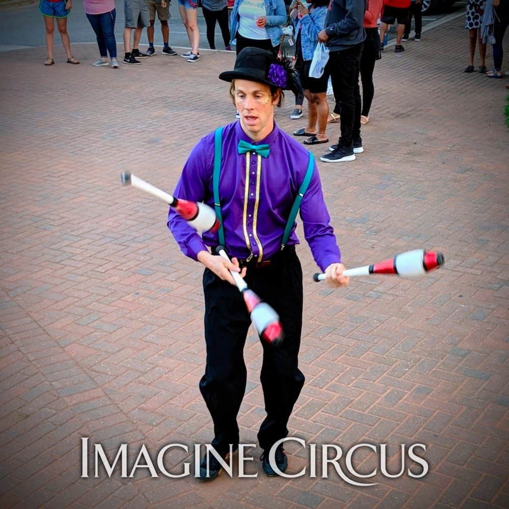 Juggler, Tain, Mardi Gras, Guilford College, Greensboro, NC, Imagine Circus