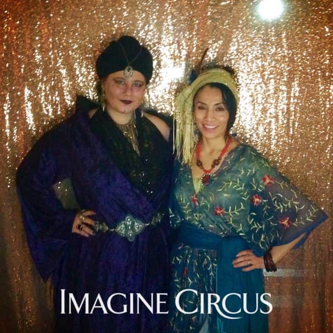 Crystal Ball Fortune Teller, Tarot Card Reader, Madame Z and Mariela, Bat mitzvah event, Imagine Circus Entertainment