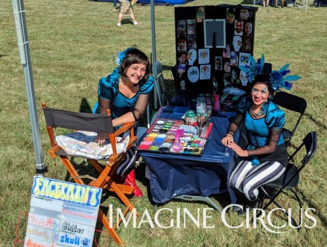 Face Painters, Emily and Alexa, Fort Mill SC, Imagine Circus Performers