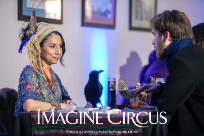 Fortune Teller, Tarot Card, Mariela, Unique Party Entertainment, Imagine Circus Photo by Ken Branson MasterM.I.N.D Productions