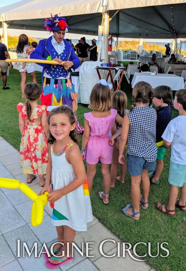 July 4 Balloon Twister, Costa, Coral Bay Country Club, Imagine Circus Performers