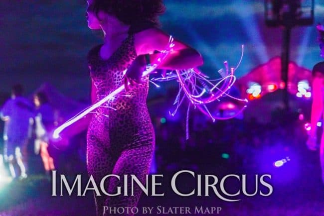 LED Dancer, Fiber Flies, Floyd Fest Music Festival, Imagine Circus, Photo by Slater Mapp