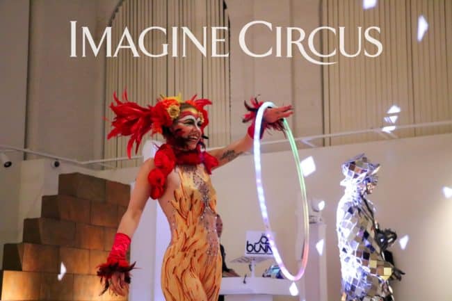 LED Hoop Dancer, Brittney, Fuel the Vision Gala, Imagine Circus Performers, Photo by Lauren Shafto