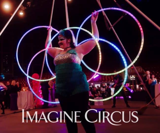 LED Hoop Dancer, Nicki, VAE Gala Event, Cirque Entertainment, Imagine Circus