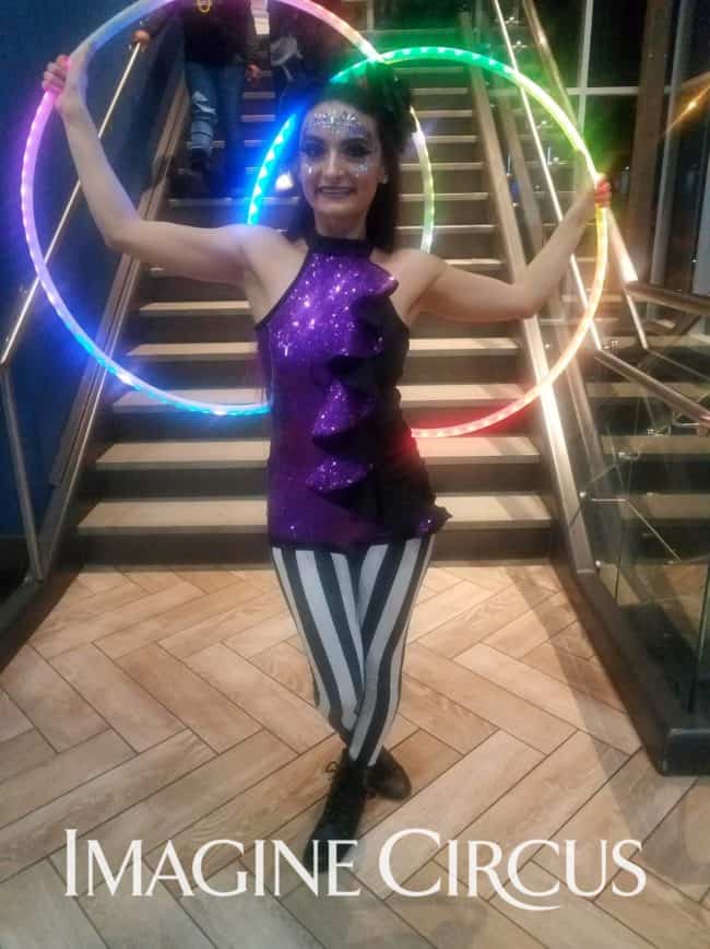 LED Hooper, Rainbow Hoops, Olivia, NYE Entertainment, Imagine Circus