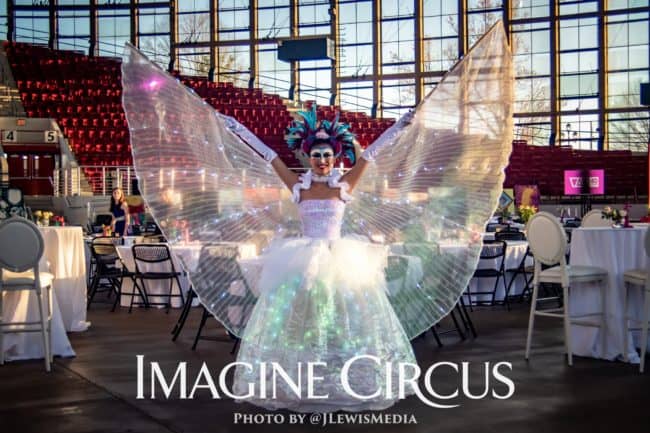 LED Isis Wings Dress, Kaci, VAE Gala Event, Cirque Entertainment, Imagine Circus, photo by JLewis Media