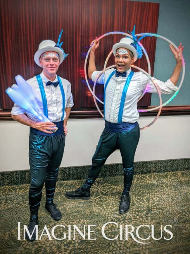 LED Juggler and Hooper, Adam and Ben, Imagine Circus Performers