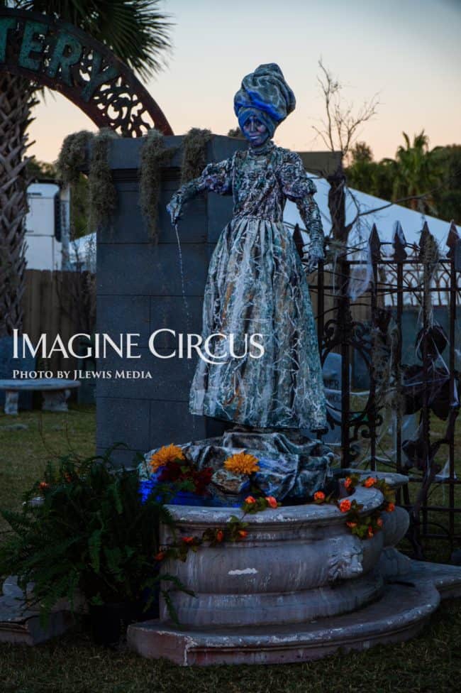 Living Statue, Human Fountain, Stone Character Costume, Kaci, Unique Entertainment, Imagine Circus, Photo by JLewis Media
