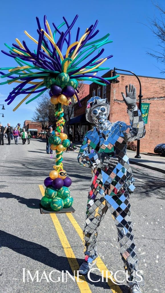 Mirror Man, Wake Forest Mardi Gras, Imagine Circus Entertainment