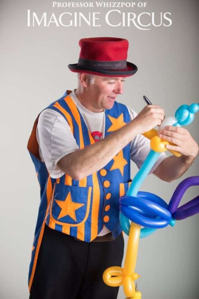 Professor Whizzpop, Juggler, Balloon Artist, Comedian, Stage Show, Family Friendly Entertainment, Imagine Circus