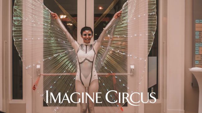 LED Isis Wing Dancer, Outer Space Fairy, kaci, Oddball Gala, Alien Chic Entertainment, Imagine Circus