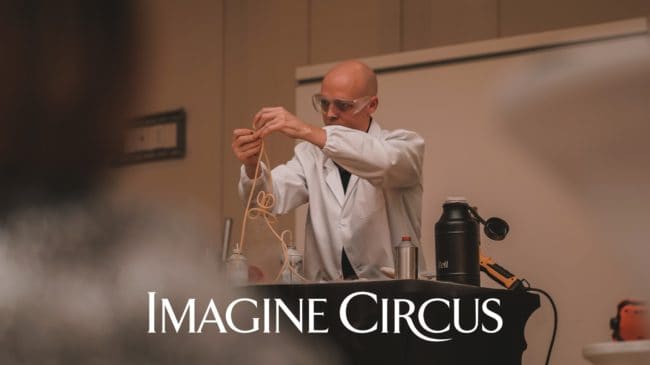 Liquid Nitrogen Show, Mad Scientist, Adam, Oddball Gala, Alien Chic Entertainment, Imagine Circus