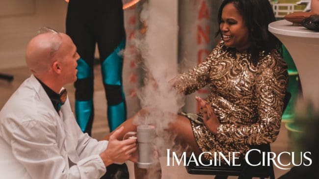Liquid Nitrogen Show, Mad Scientist, Adam, Oddball Gala, Alien Chic Entertainment, Imagine Circus
