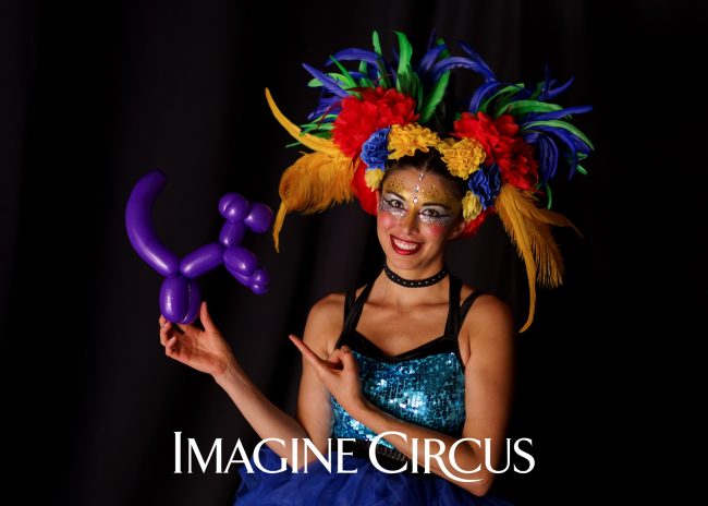 Balloon Twisters, Kaci, Raleigh NC, Imagine Circus, Photo by JLewis Media