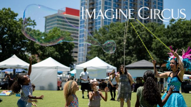 Giant Bubble Artist, Lauren, Chavis Park, Raleigh NC, Imagine Circus, Photo by JLewis Media