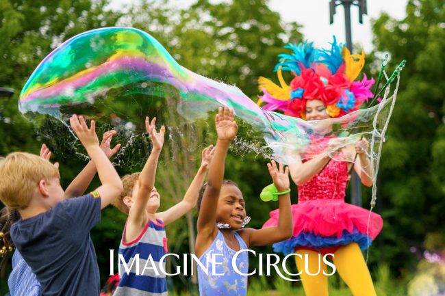 Giant Bubble Artist, Lauren, Chavis Park, Raleigh NC, Imagine Circus, Photo by JLewis Media