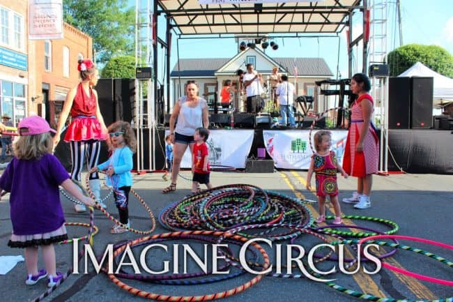 Hoop Jam, July 4, Red, White, and Blue, Pittsboro, NC, Imagine Circus