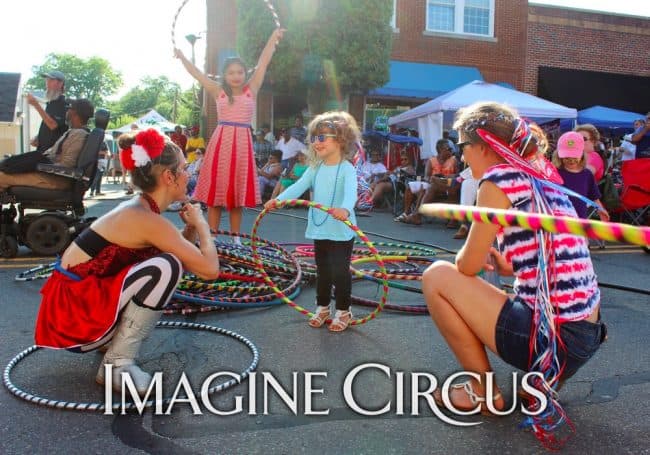 Hoop Jam, July 4 Red White Blue, Pittsboro NC, Imagine Circus