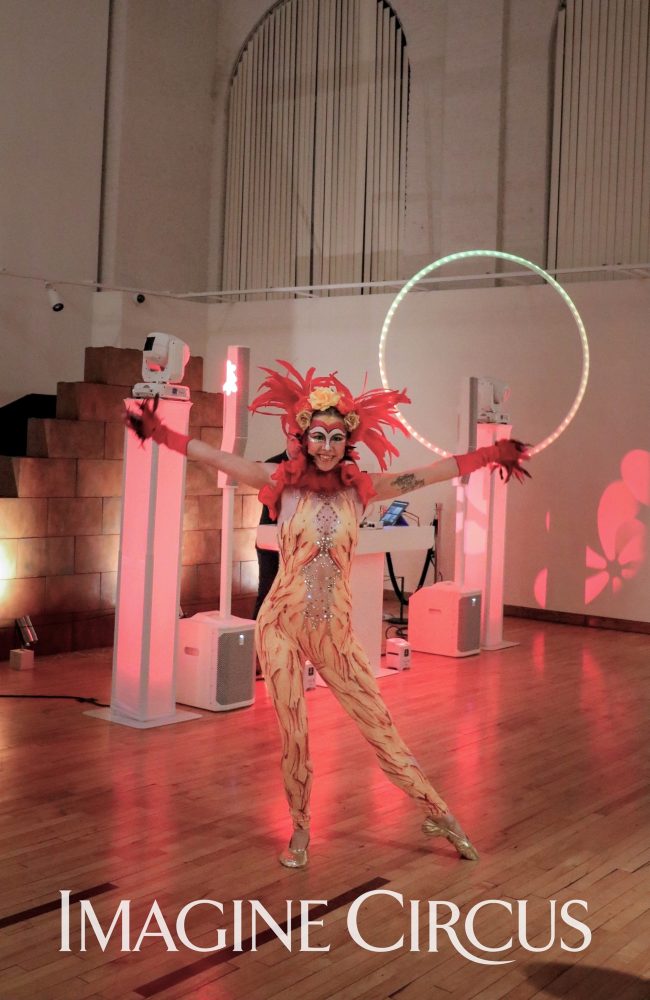 LED Hoop Dancer, Brittney, Fuel the Vision Gala, Imagine Circus Performers, Photo by Lauren Shafto