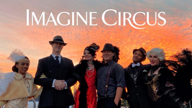 Roaring 20s Gatsby Characters, Group Photo, Imagine Circus, Strolling Entertainment