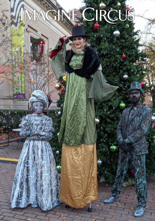 Stilt Walker, Charles Dickens Costume, Amber, Living Statues, Imagine Circus