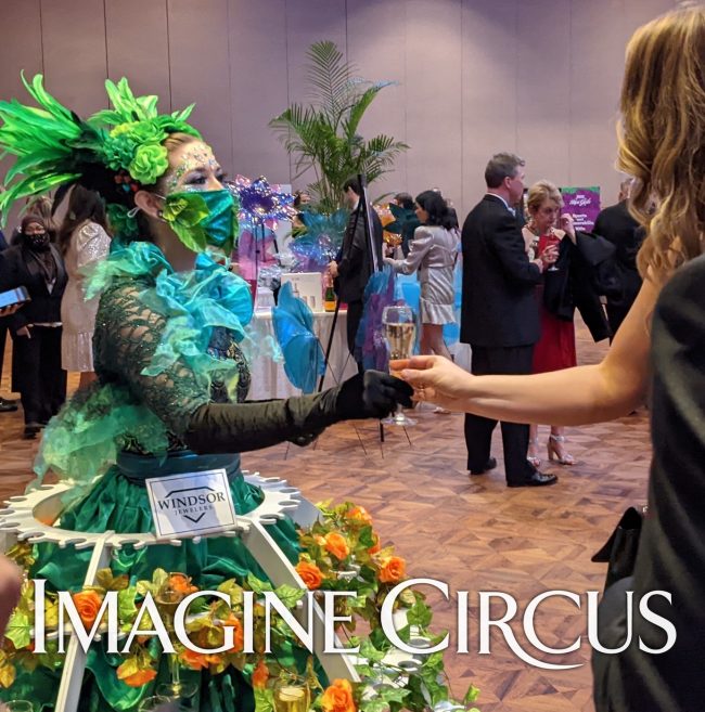 Floral, Jungle, Champagne Dress, Imagine Circus