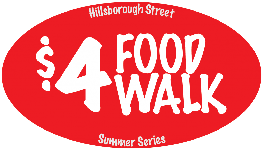 4 Dollar Food Walk, Summer Series, Hillsborough Street, Raleigh, NC, Imagine Circus
