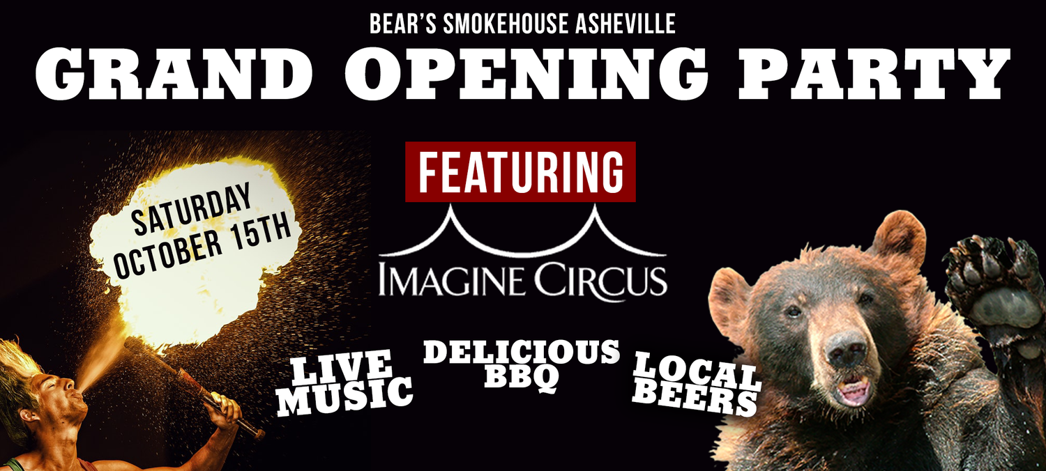 Bear’s Smokehouse Asheville Grand Opening Party: Asheville, NC