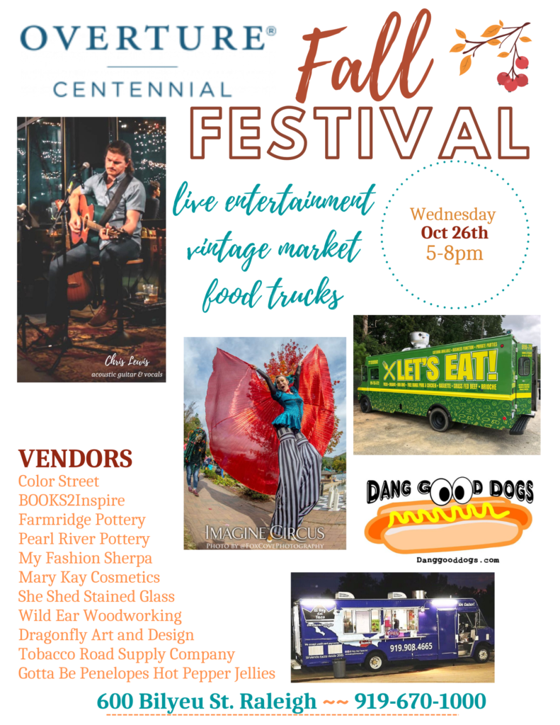 Fall Festival Oct 26th, Overtures Centennial, Raleigh, NC, Imagine Circus