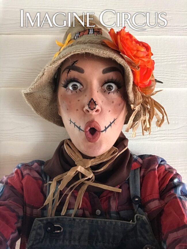 Imagine Circus Harvest Fall Festival, Scarecrow Selfie, Performer