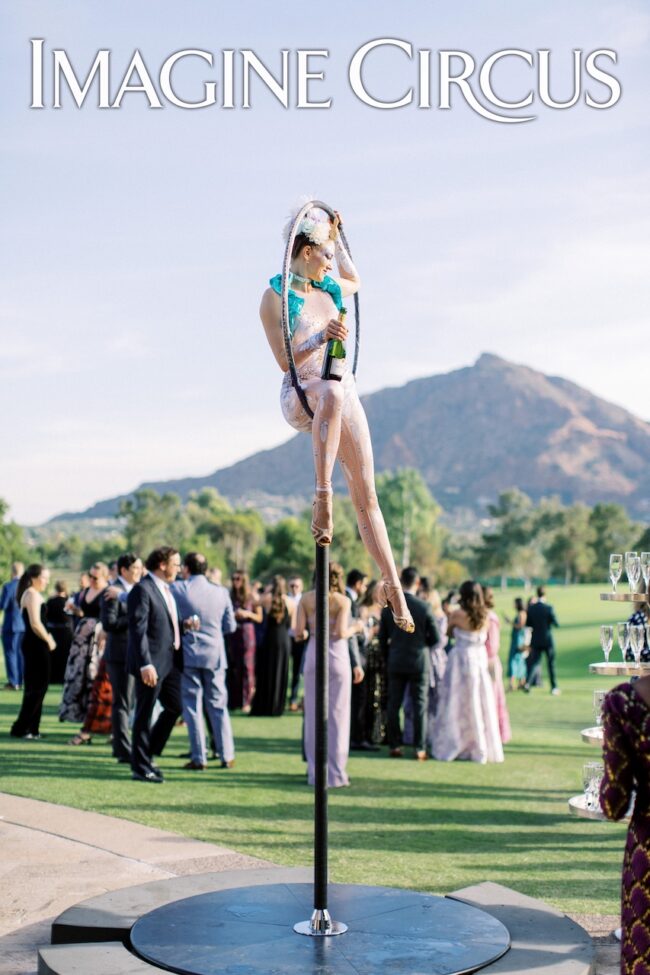 Wedding, Aerial Bartender, Champagne, Imagine Circus Performer