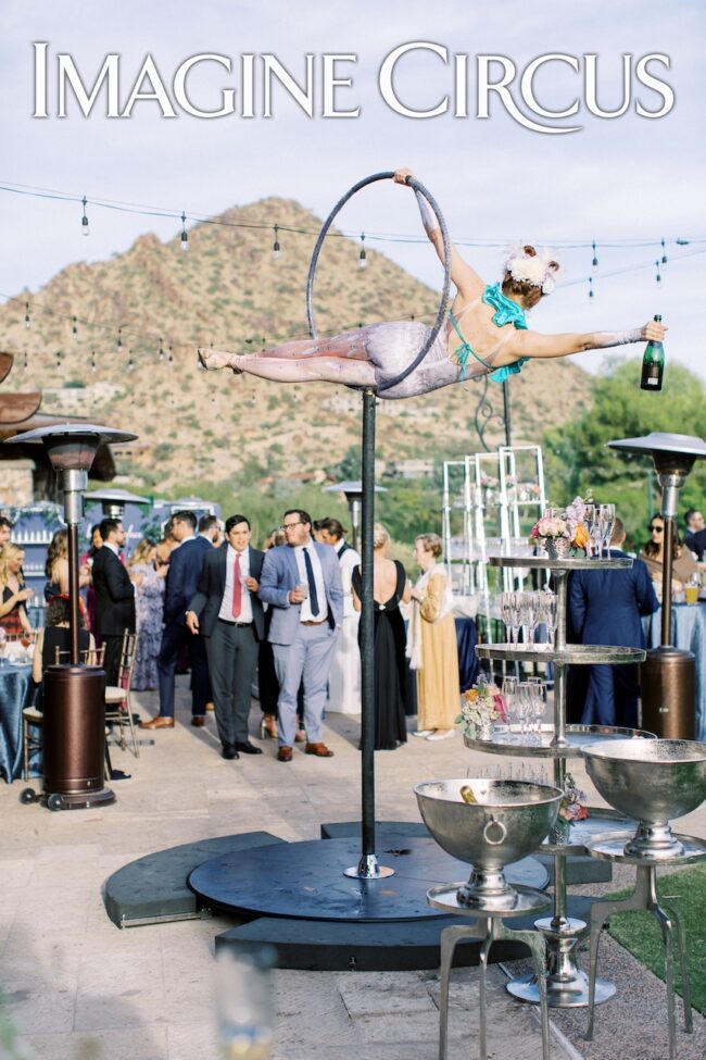 Wedding, Aerial Bartender, Champagne, Imagine Circus Performer