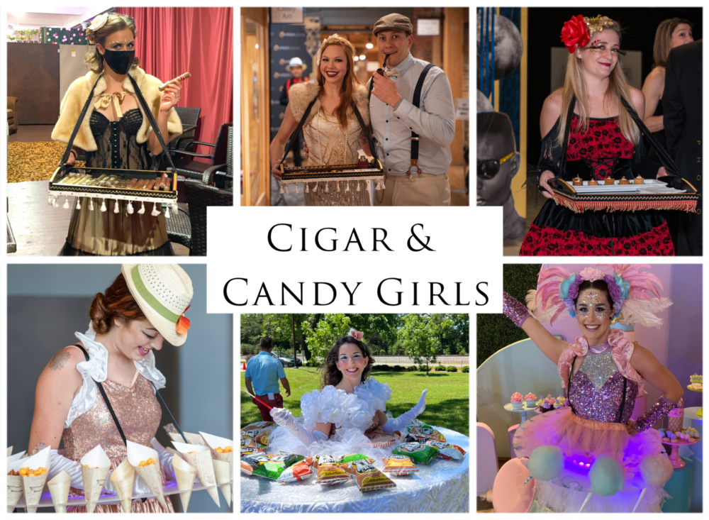Cigar and Candy Girls Button, Imagine Circus, Performers