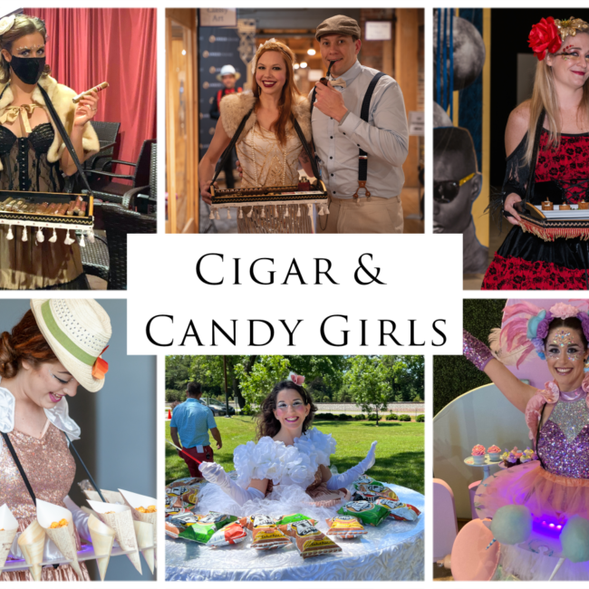 Cigar and Candy Girls Button, Imagine Circus, Performers
