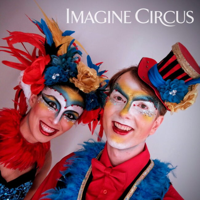 Circus Makeup Selfie, Kaci and Jeremy, Parx Casino, Imagine Circus Performer