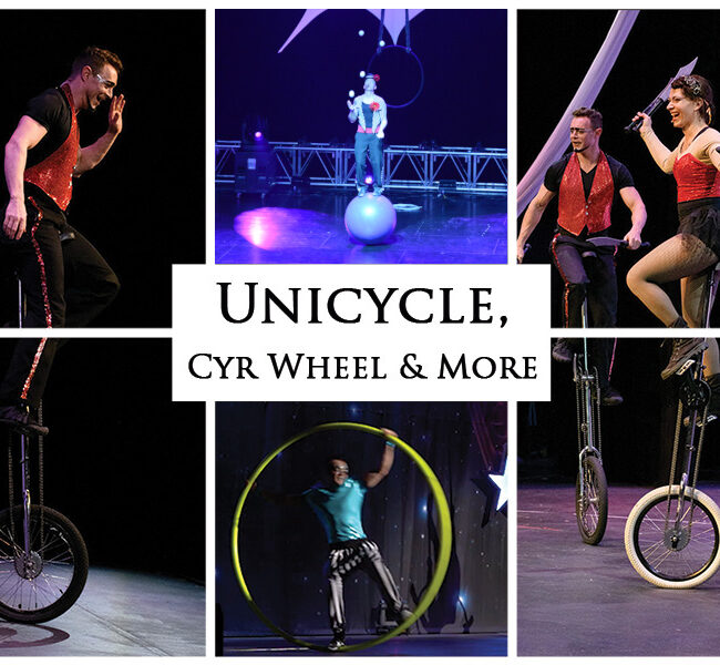 Cyr Wheel Unicycle, Rolling Globe Button