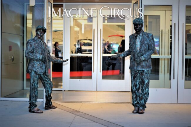 Great Gatsby, Roaring 20s, Imagine Circus Performers, Patina Living Statue, Photos by Sophie Hanson with The NewsLink Group