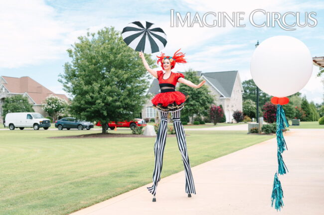 Imagine Circus, Stilt Walker, Under the Big Top, Amber