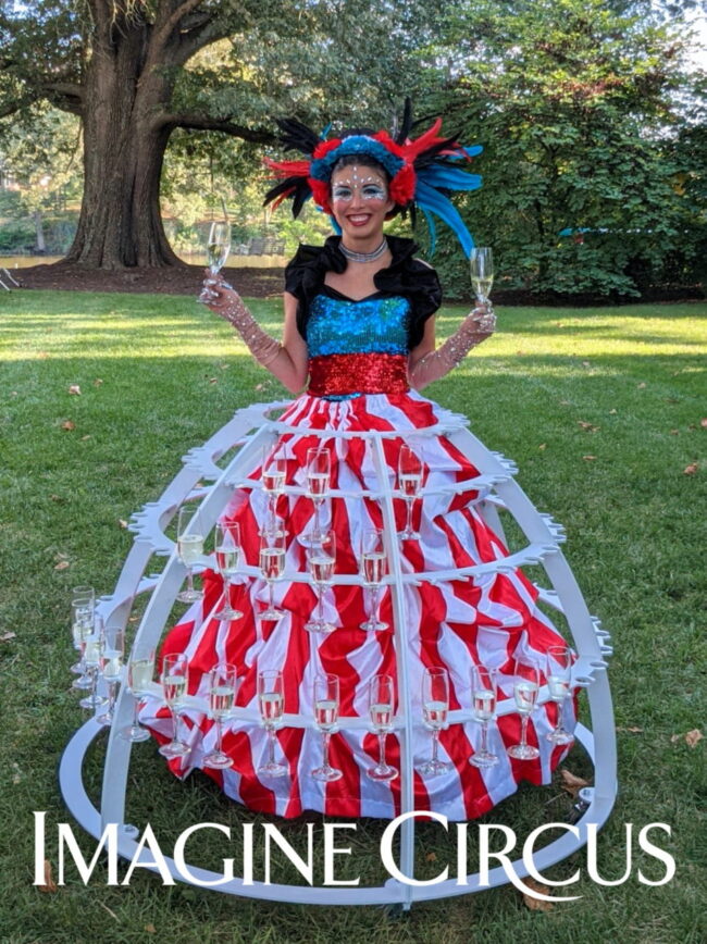 Strolling Champagne Dress, Kaci, Big Top Circus, Imagine Circus Entertainment