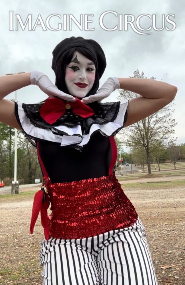 Mime, Red and Black, Imagine Circus, Performer