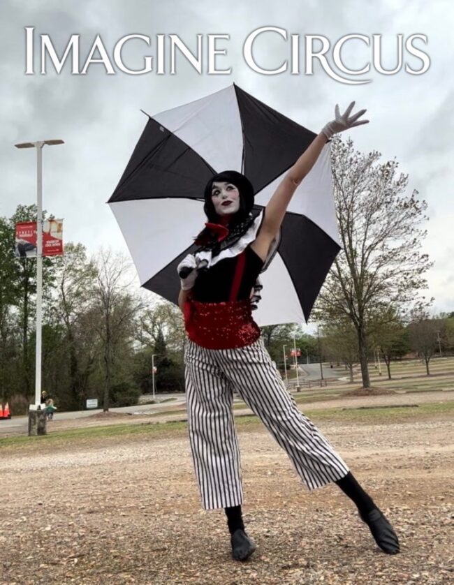 Mime, Red and Black, Imagine Circus, Performer